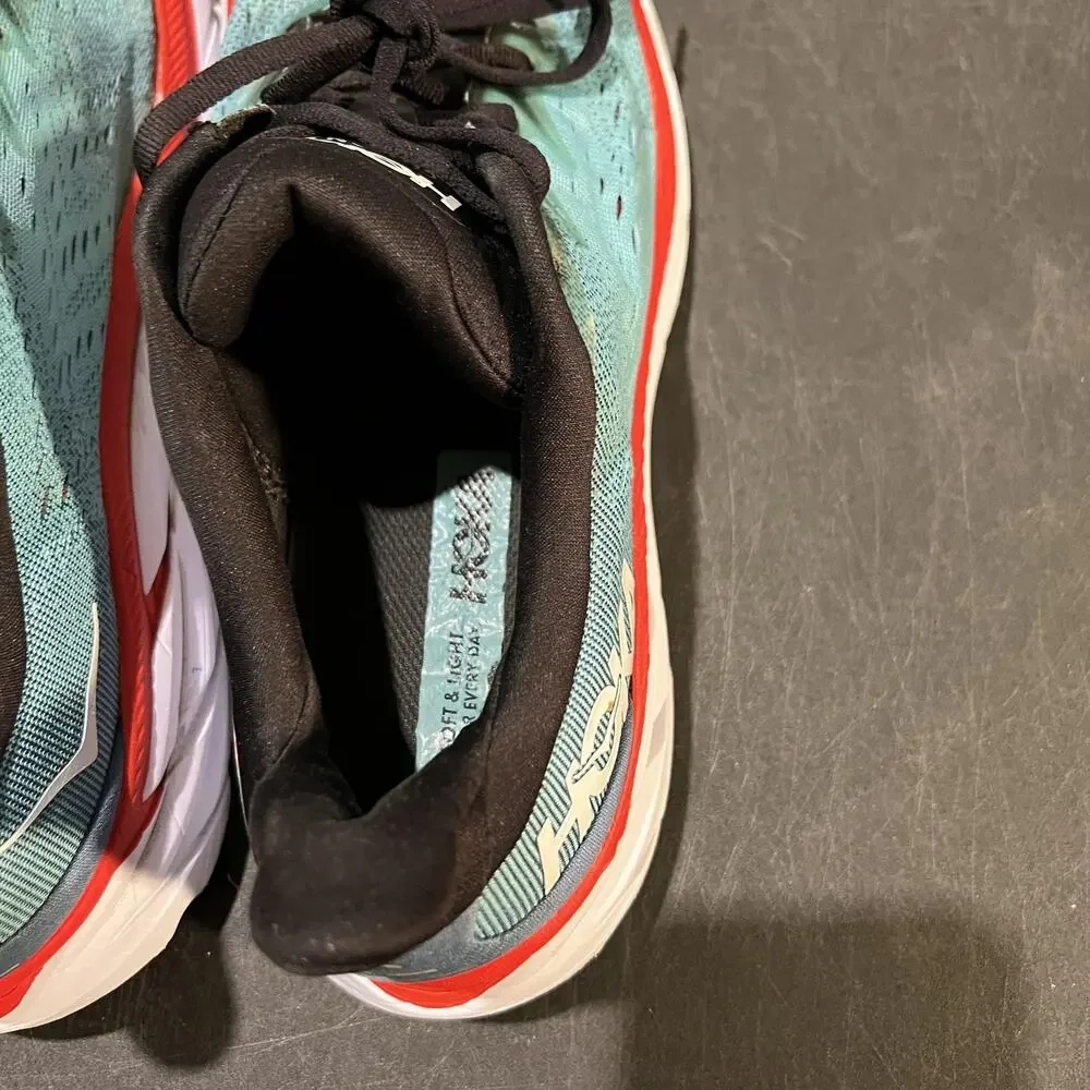 Hoka One One Clifton 8 Shoes Mens Size 11 D Real Teal Running Sneakers